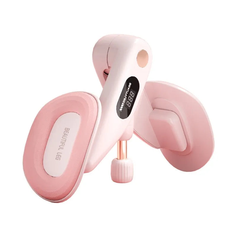 A pelvic floor muscle trainer with a counter, shown in gray, made from ABS plastic with foam-covered springs.