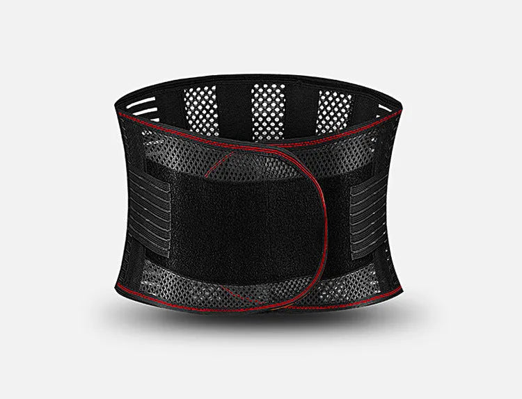 Black sports waist support with steel plate decompression for adult running, yoga and basketball