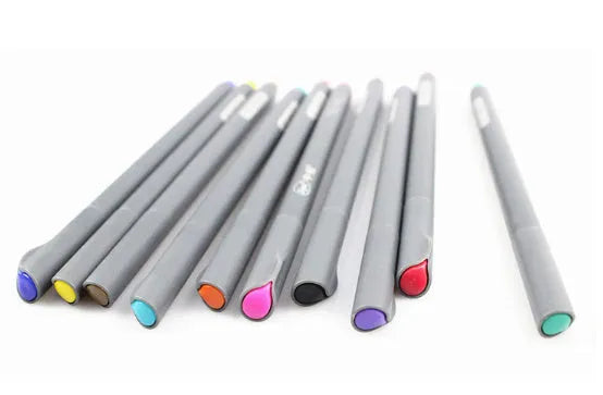 Set of ten 0.38mm hook line pens for architecture drawing and technical illustration work