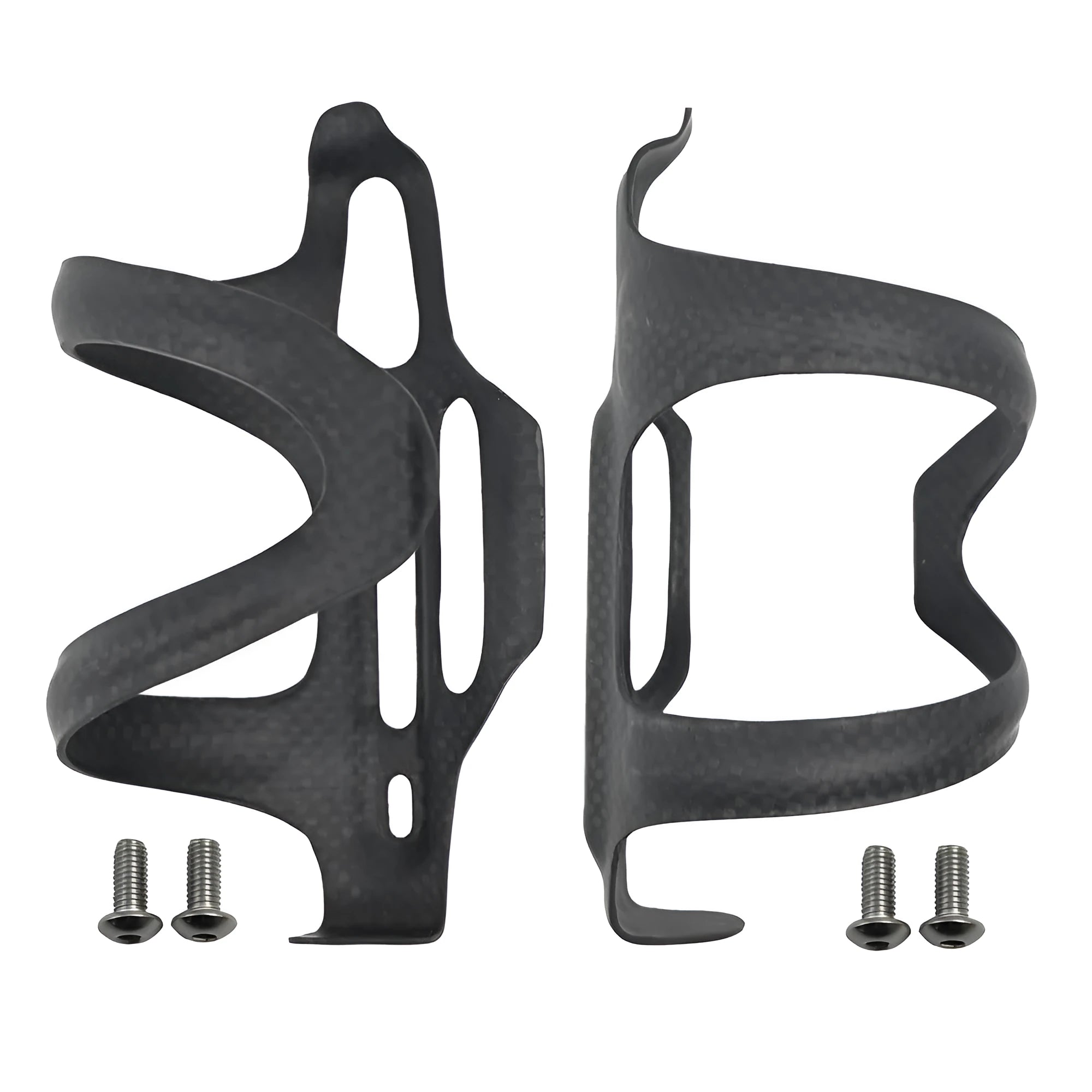 Black all-carbon fiber side pull kettle rack for mountain and road bikes showing Toray T700 material texture
