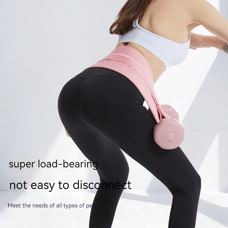 Weight-bearing hip bridge auxiliary strap fitness training belt in black or pink for yoga and body shaping