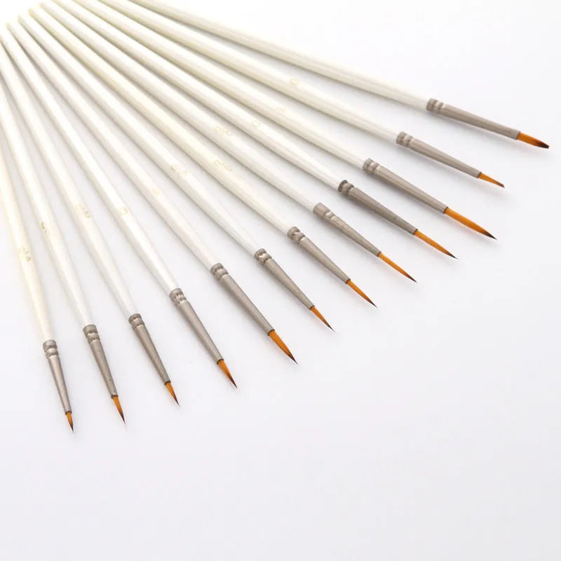 Pearl white art marker pens with nylon wool brush nibs for watercolour acrylic and oil painting