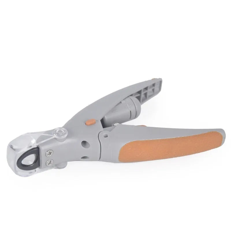 ABS plastic dog nail clipper with LED light and imitation blood line positioning system