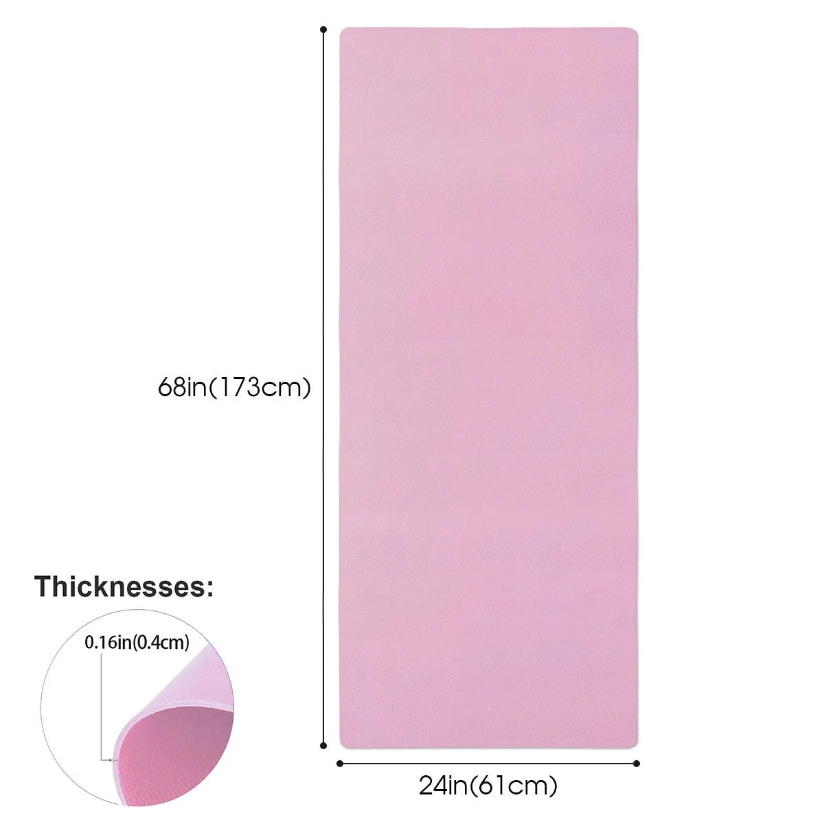 Portable EVA foam yoga mat 175x61cm in blue for home yoga nap and dance