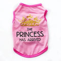A casual cotton vest for puppies in a choice of six colours, shown in sizes from XS to XL for spring and summer wear.