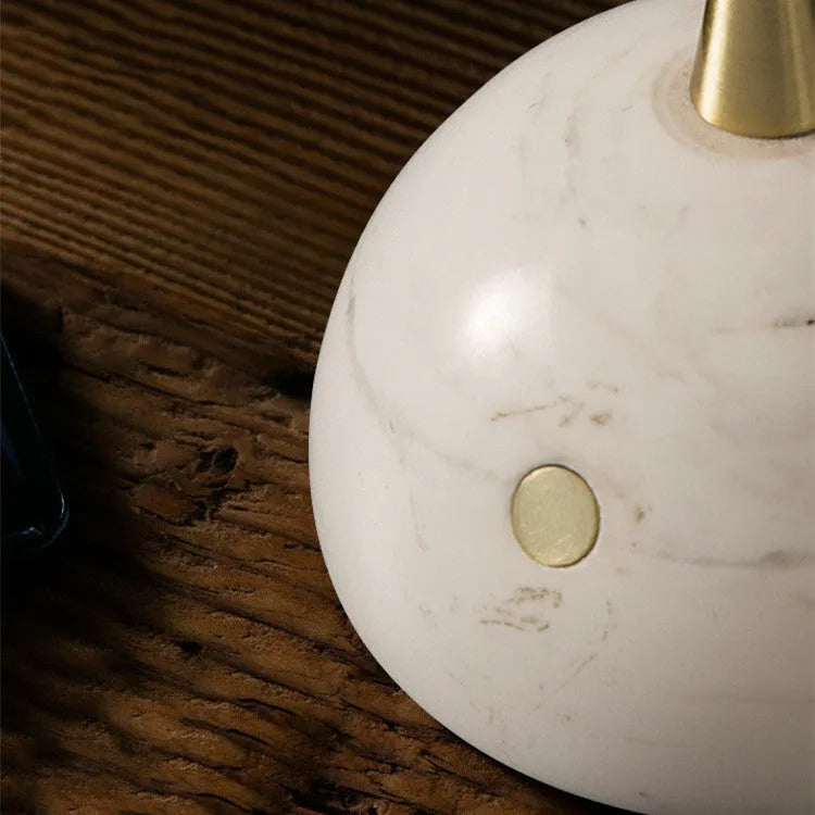 Modern glass desk lamp with touch dimming controls and LED light source