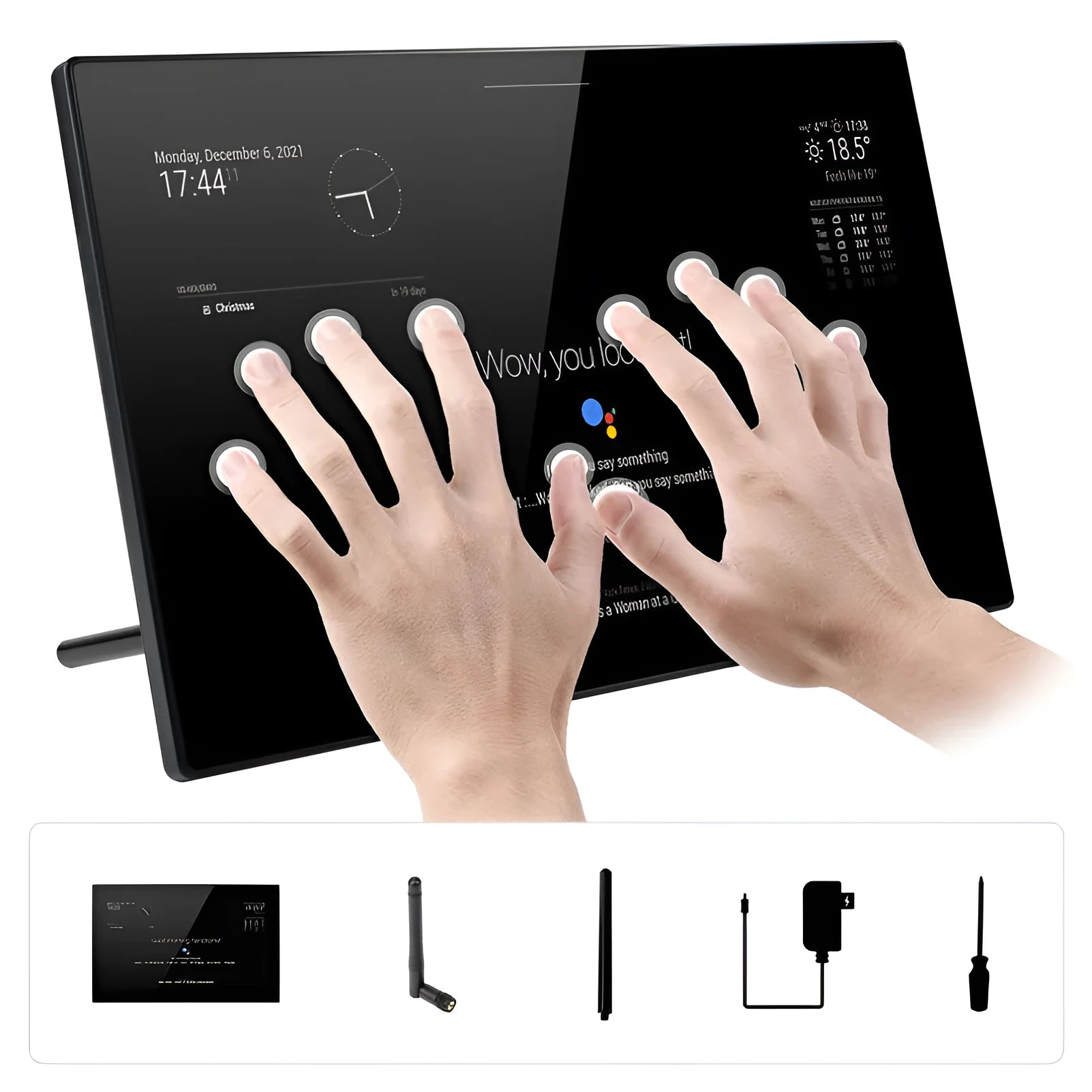 13.3-inch integrated computer voice assistant CM4 magic mirror touch display with ABS housing
