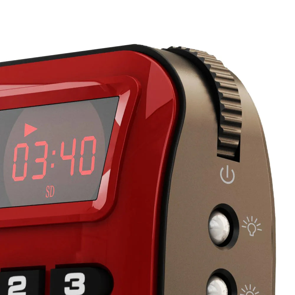 Golden Rolton W405 portable FM radio and MP3 speaker with LED display and control buttons.