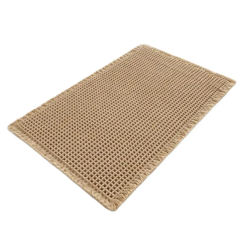 Checkered pattern non-slip bathroom floor carpet in a choice of colours and sizes