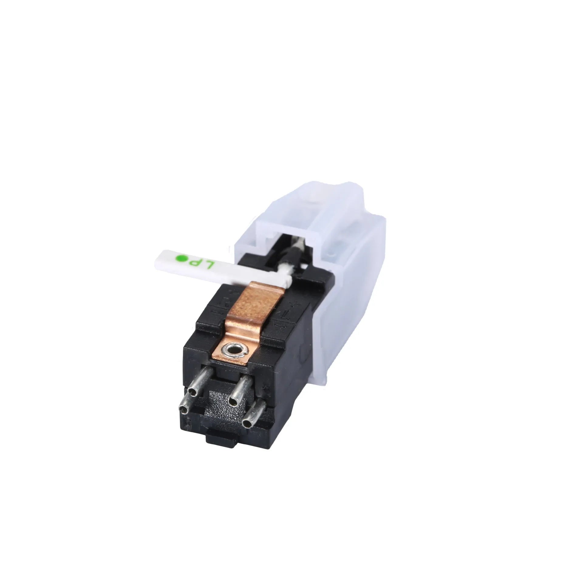 Magnetic cartridge for record player with double needle pickup and ABS shell