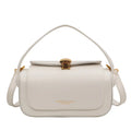 Women's casual shoulder messenger bag in PU leather with decorative stitching, shown in four colour options