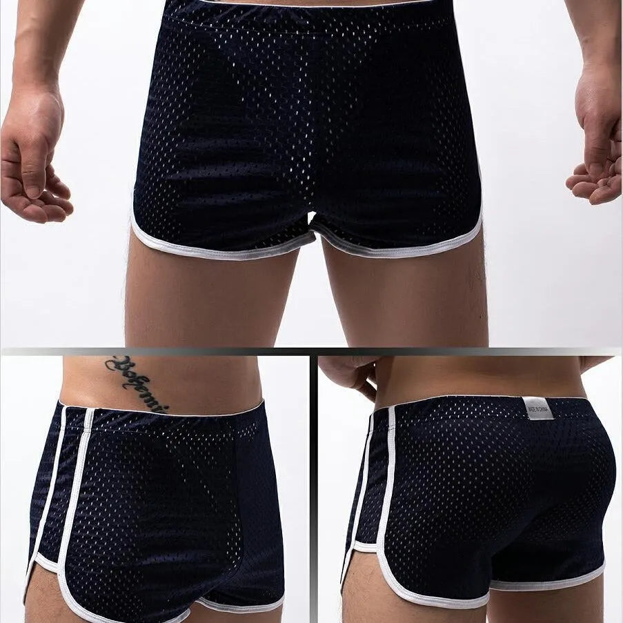 Men's three-point boxer briefs in cotton-nylon blend available in multiple colours