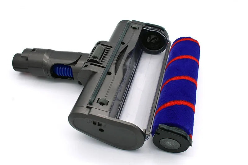 Dyson V7 V8 V10 V11 compatible electric floor brush head with soft velvet surface and rolling brush