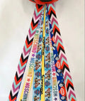 Children's helmet decorative ribbons in various colours for roller skating and ski helmets