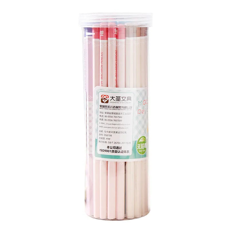 Basswood thermal transfer pencil with six-angle rod design on drafting paper