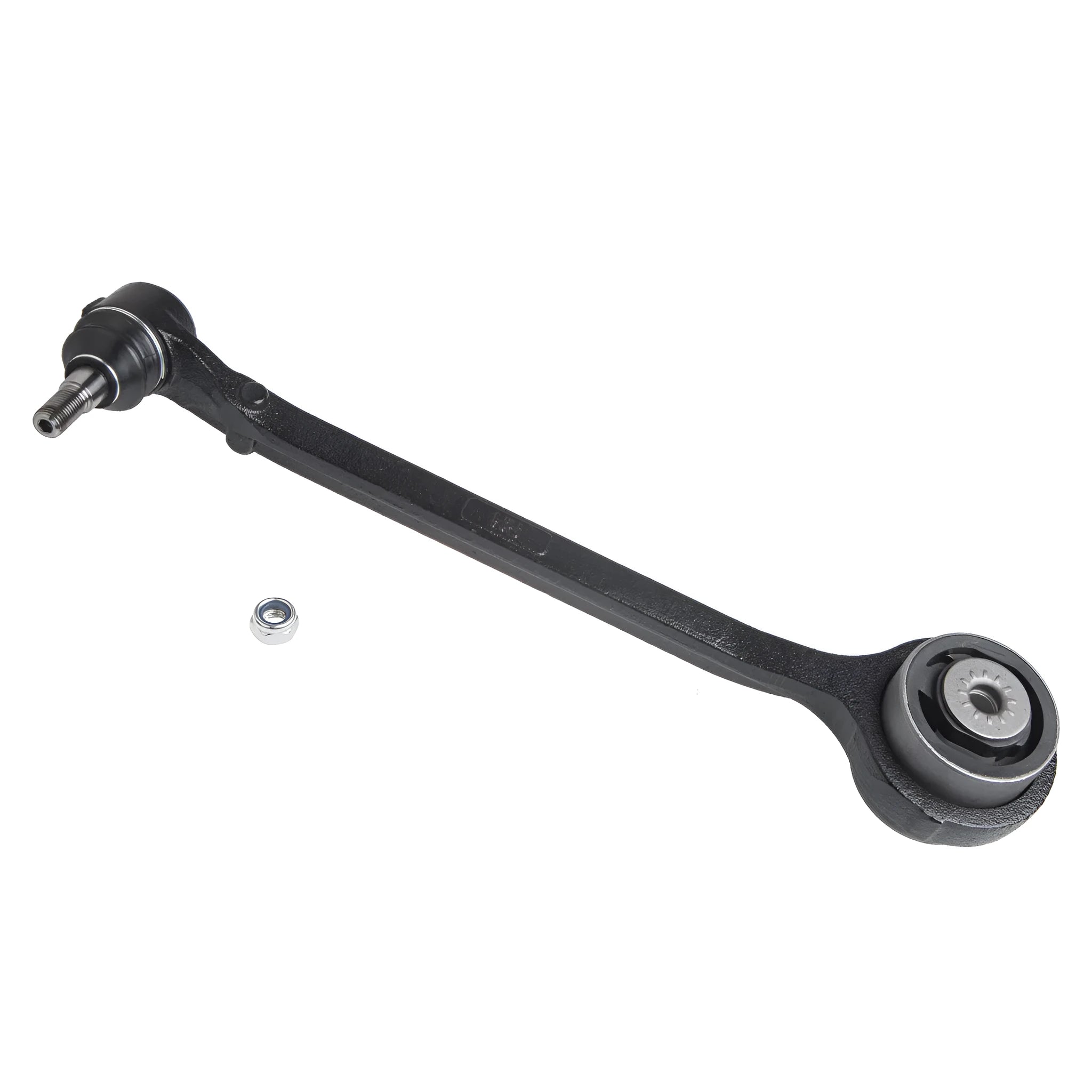 Black automotive control arm for Dodge and Chrysler suspension systems