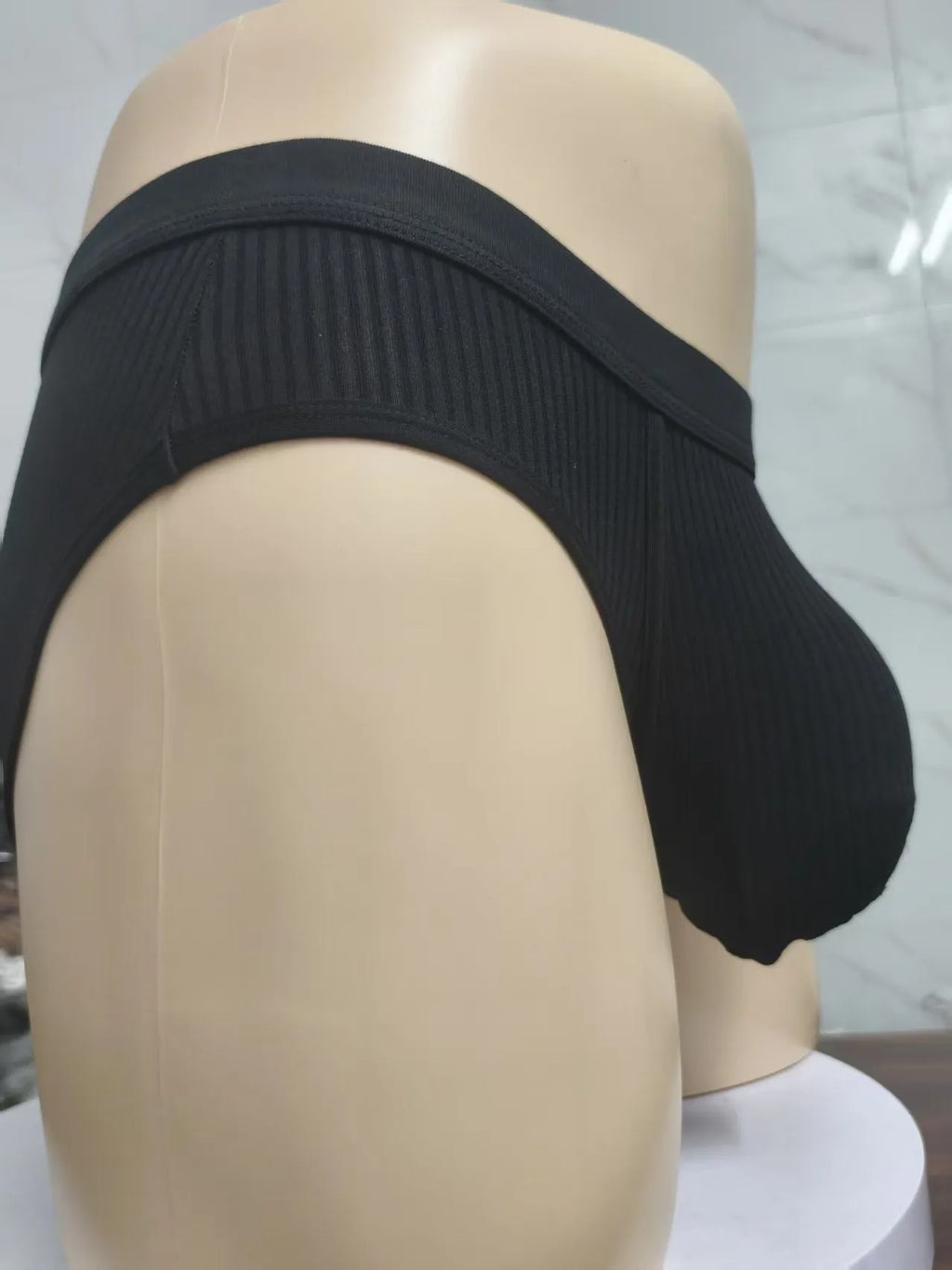 Men's triangle breathable U-shaped big bag underwear in solid colour, knitted viscose fabric