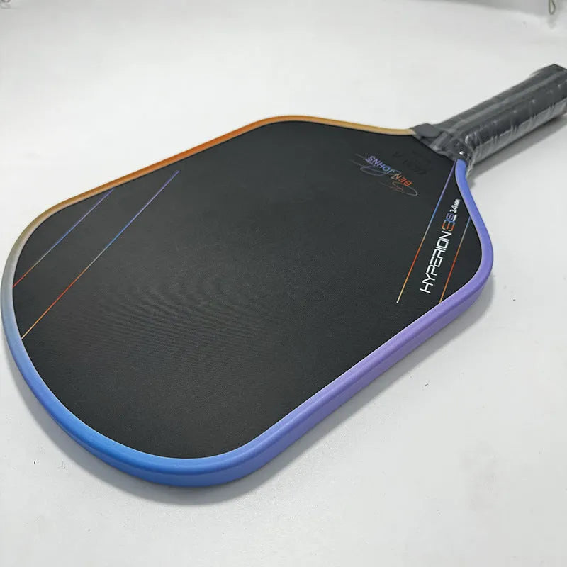 T700 carbon fibre pickleball racket with multicolour matte finish showing 418mm length