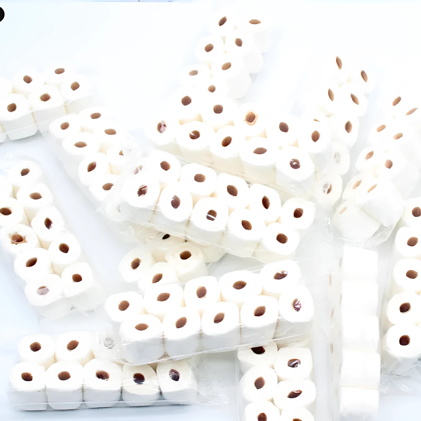 Simulated paper tissue roll model for children's educational play measuring 30x15x80mm