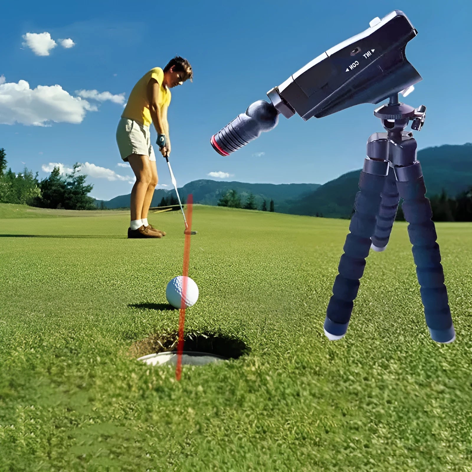 Golf putter laser aiming instrument with multiple style configurations for putting alignment training