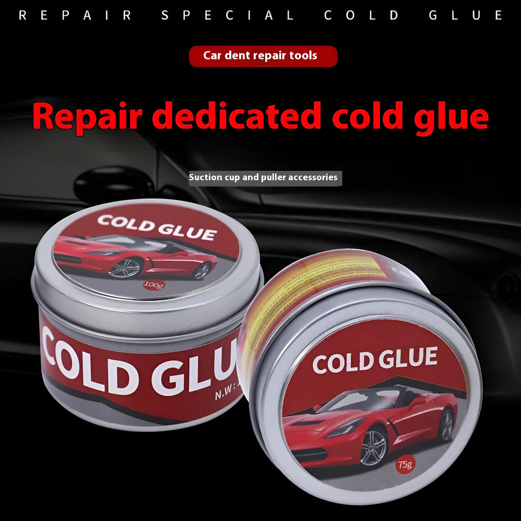Special cold glue tube for automotive dent and depression repair
