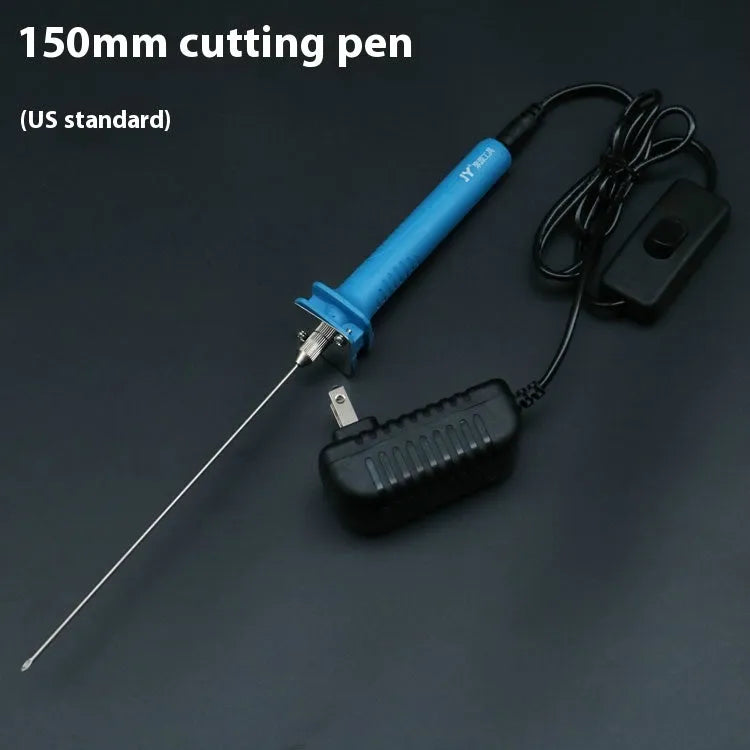 Blue plastic handle electric heating cutter pen for foam polystyrene cutting with power adapter