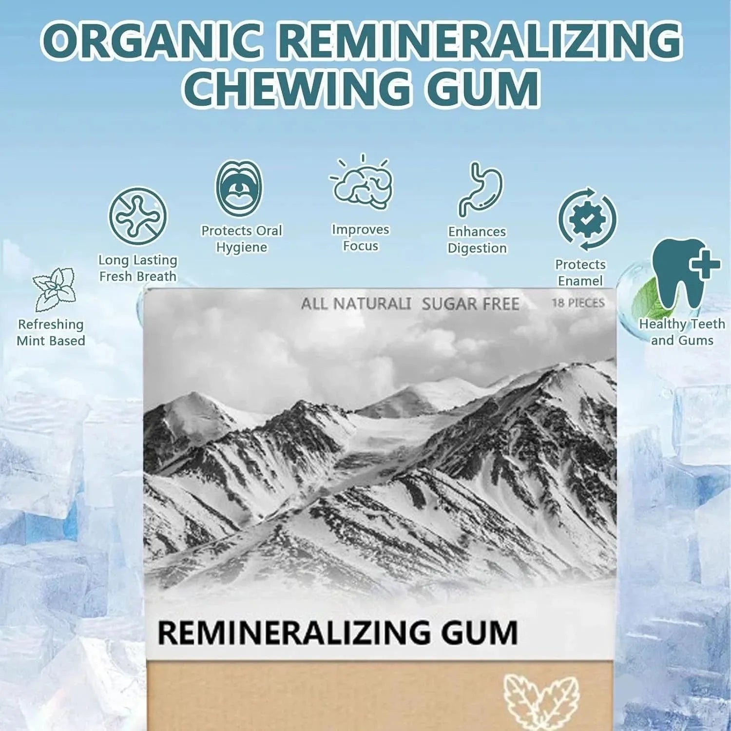 Box of frankincense mint supplement tablets with 18-count packaging