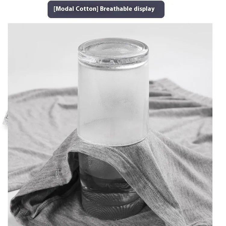 Men's solid colour modal boxers on a white background, showing the high-waist design.