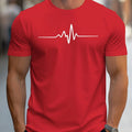 Men's loose fit T-shirt with 3D letter pattern design in chemical fibre blend fabric