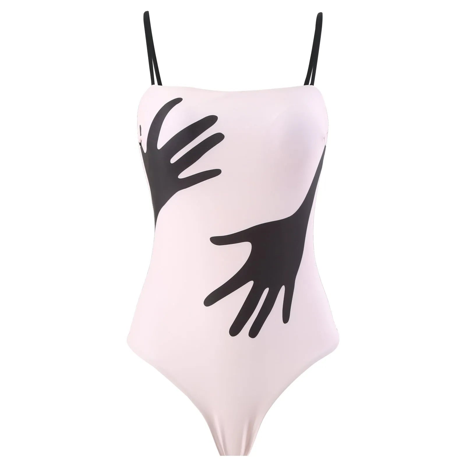Women's polyester bikini two-piece set with a black tulle skirt overlay.