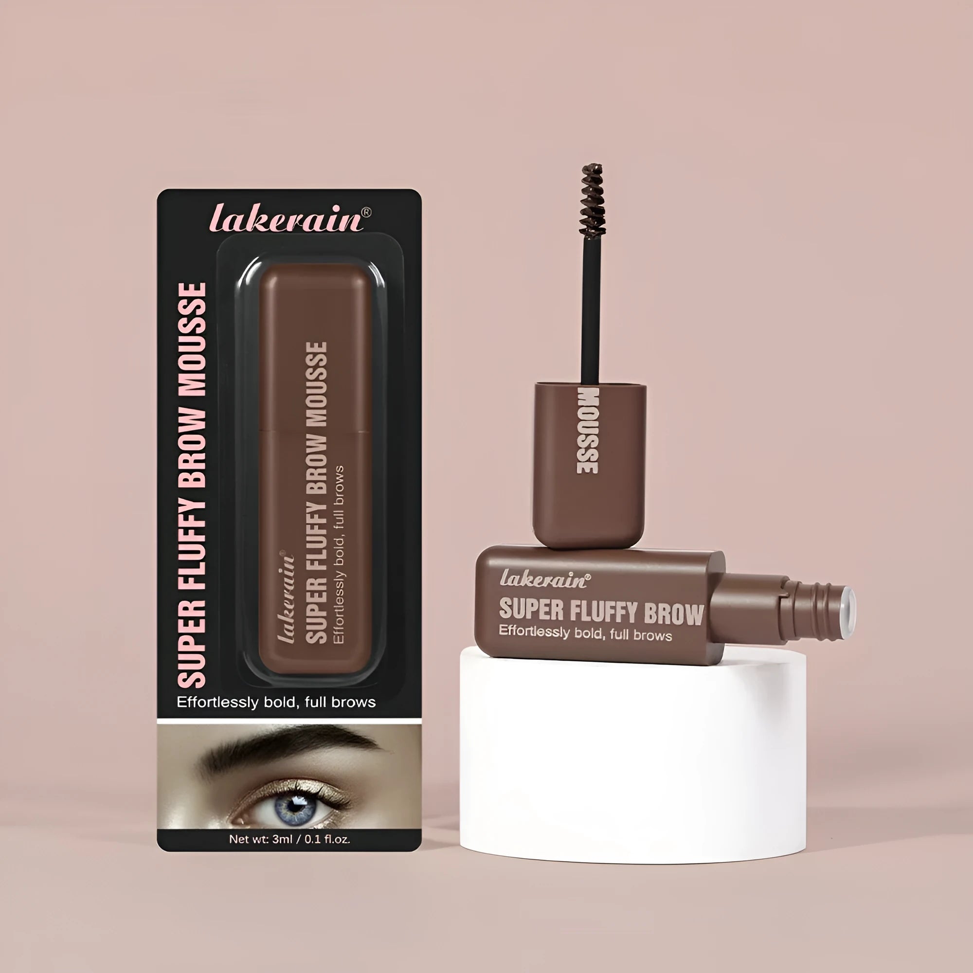 Eyebrow cream mousse for three-dimensional shaping in six colour options
