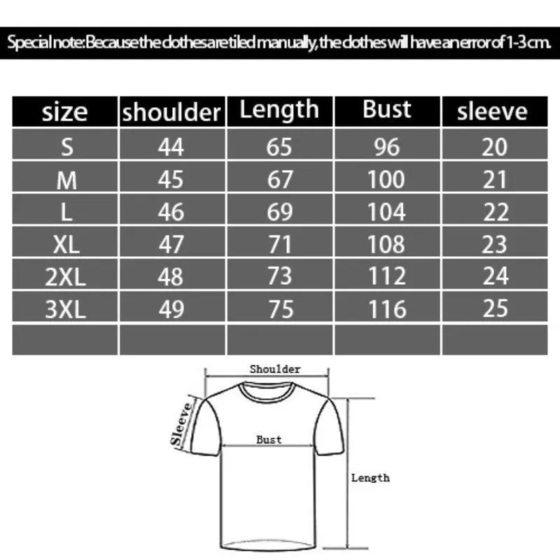 Black men's T-shirt with 3D digital printed cartoon pattern showing loose fit and short sleeves