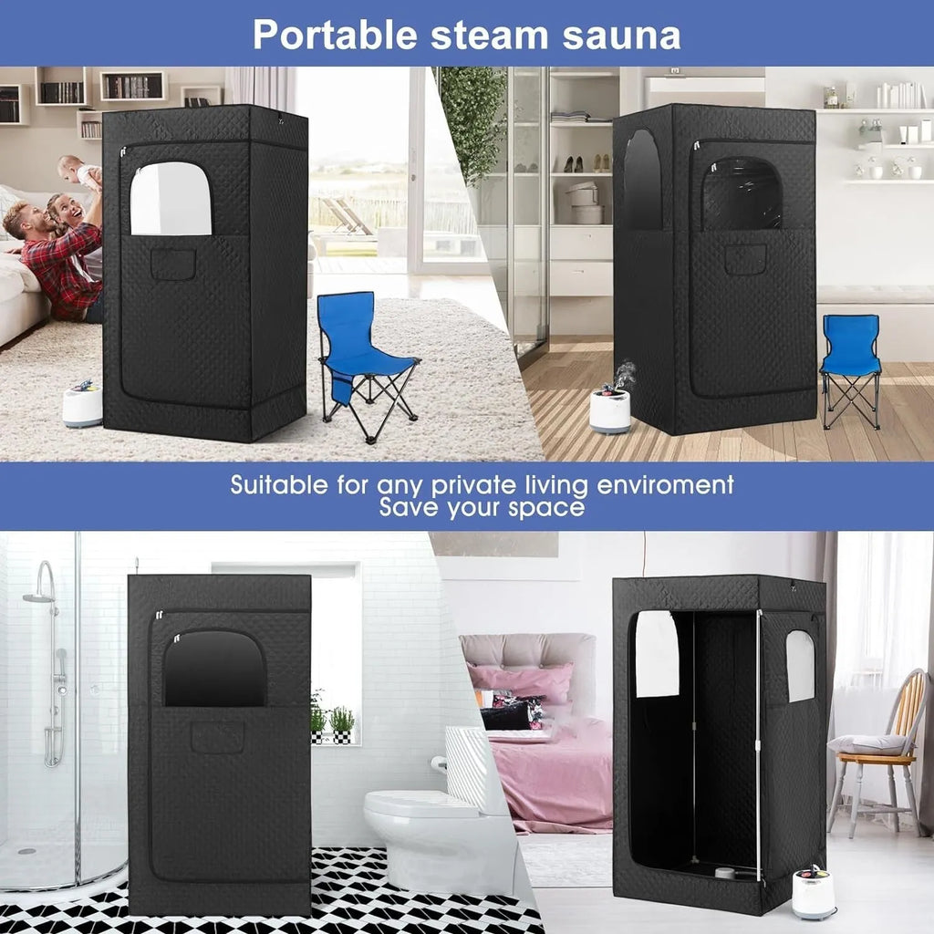 Removable mobile sauna room with stainless steel thickened bracket and 180x80x80cm dimensions