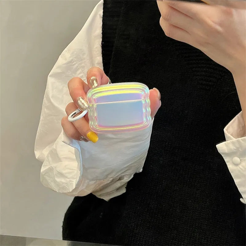 Silicone AirPods protective case with laser magic ring design for multiple AirPods models
