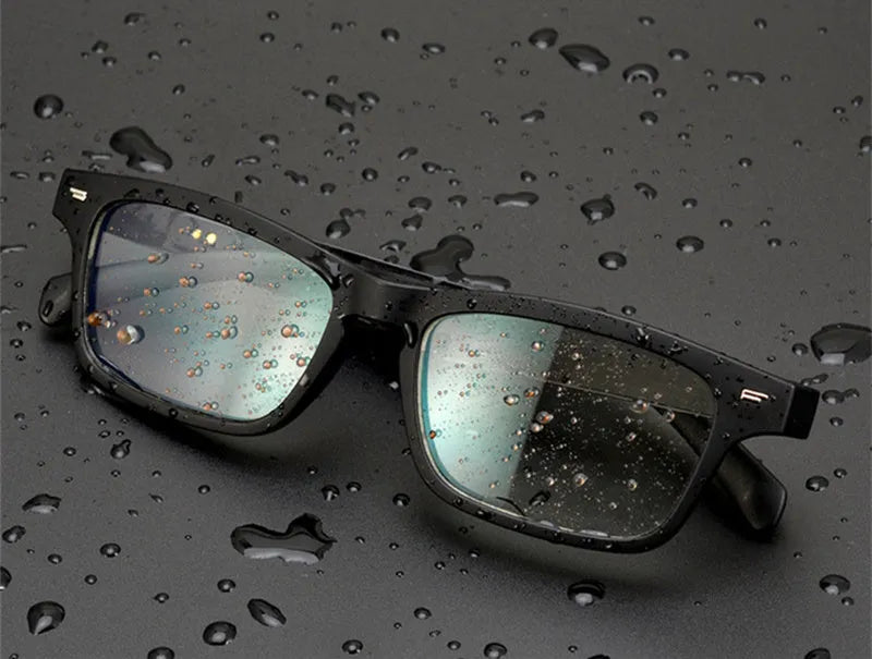 Smart Bluetooth glasses with open-ear audio design and polarised sunglasses lenses