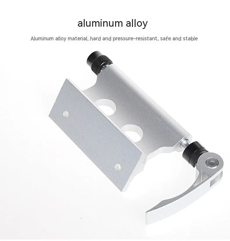 Silver metal bicycle front fork quick release fixing clip for SUV accessory mounting
