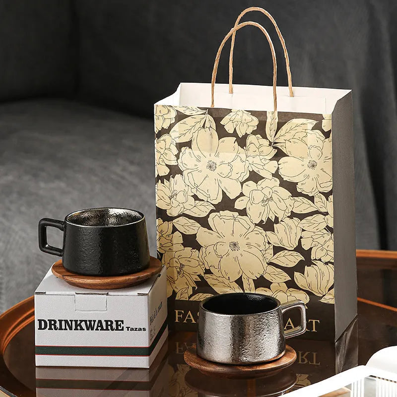 Office gift tumbler set with metal plated boxes and approximately 250ml capacity cup