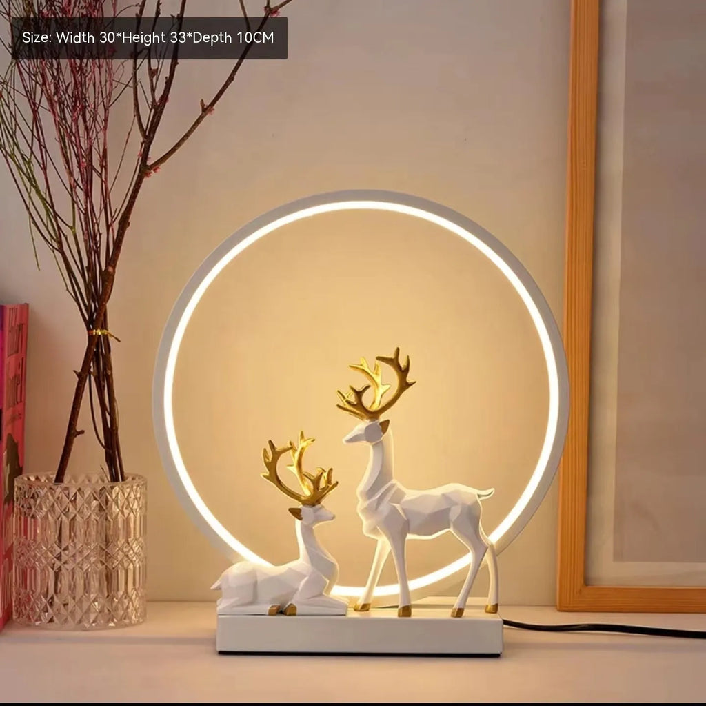 Bride dowry lamp night light with remote control, Noble Gold finish, modern simplicity style