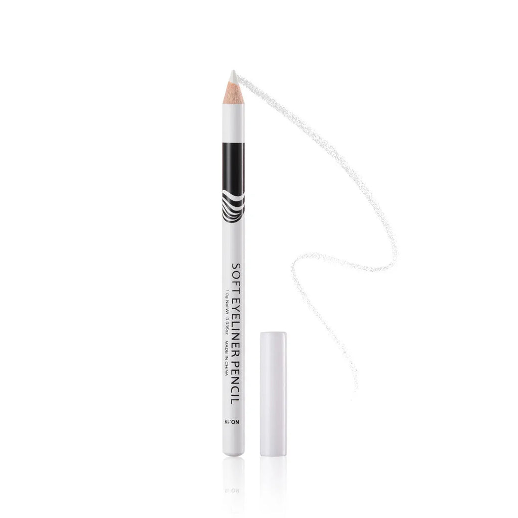 12 white waterproof eyeliner pencils in a box, smooth high gloss eye brightener makeup tools