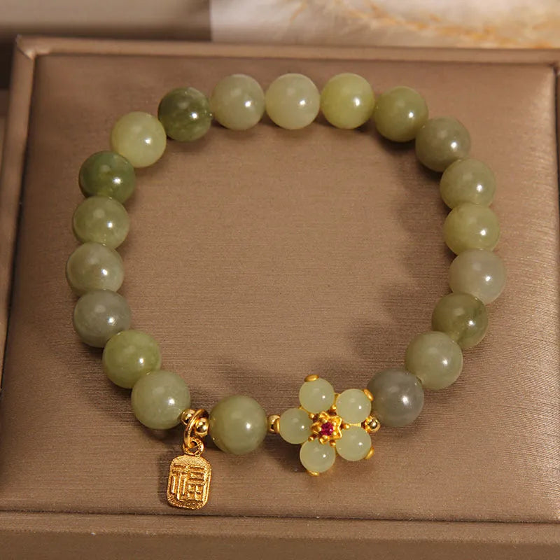 Women's casual adjustable bracelet made from alloy with a grey jade colour finish.