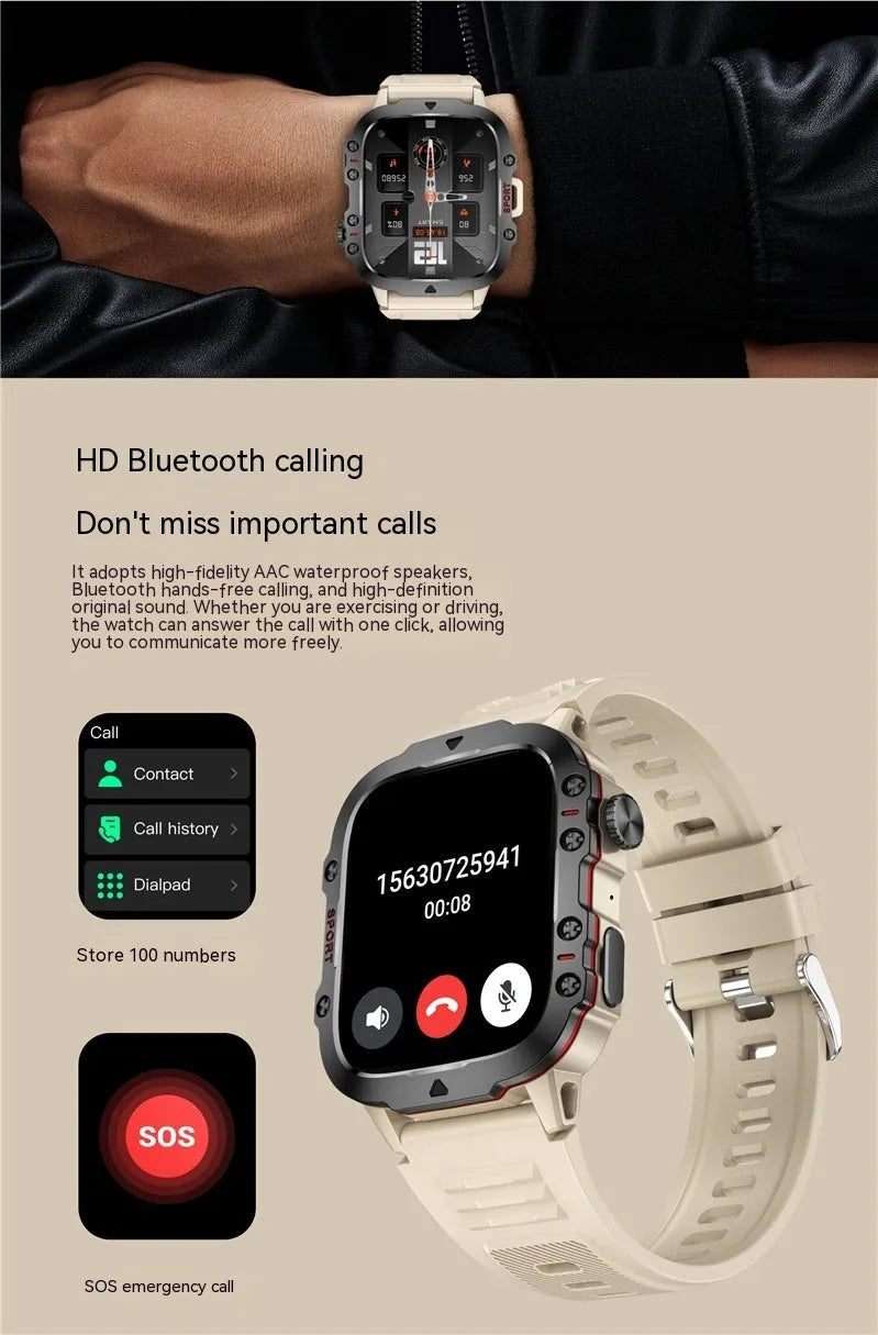QX11 smart Bluetooth watch with TFT touchscreen showing heart rate display on black zinc alloy case