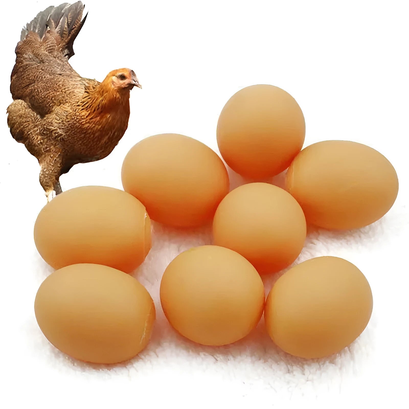 White simulation egg dog toy with textured surface for squeaking sound and tooth cleaning