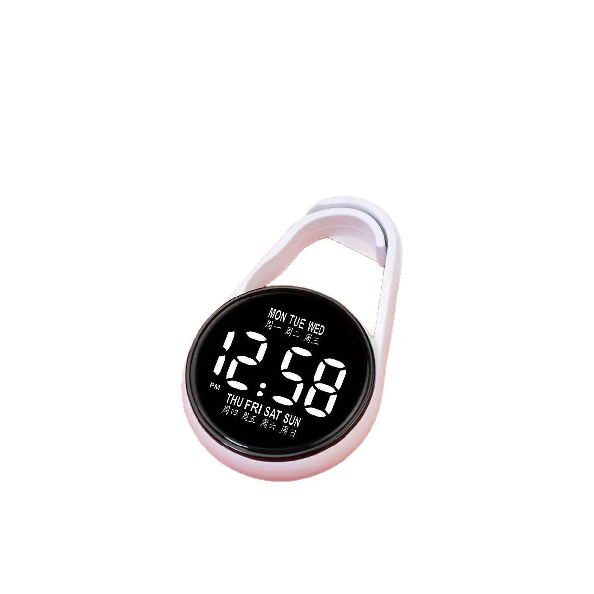 LED digital electronic watch with luminous display in multiple colour options on plastic strap