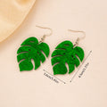Coconut jackfruit drop-shaped acrylic earrings with alloy hook in tropical colour options