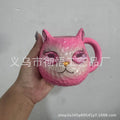 American style decorative resin cat cup available in blue, green, pink and purple colours.