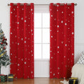 Red polyester shade cloth curtain with lace loop attachment in modern simplicity style