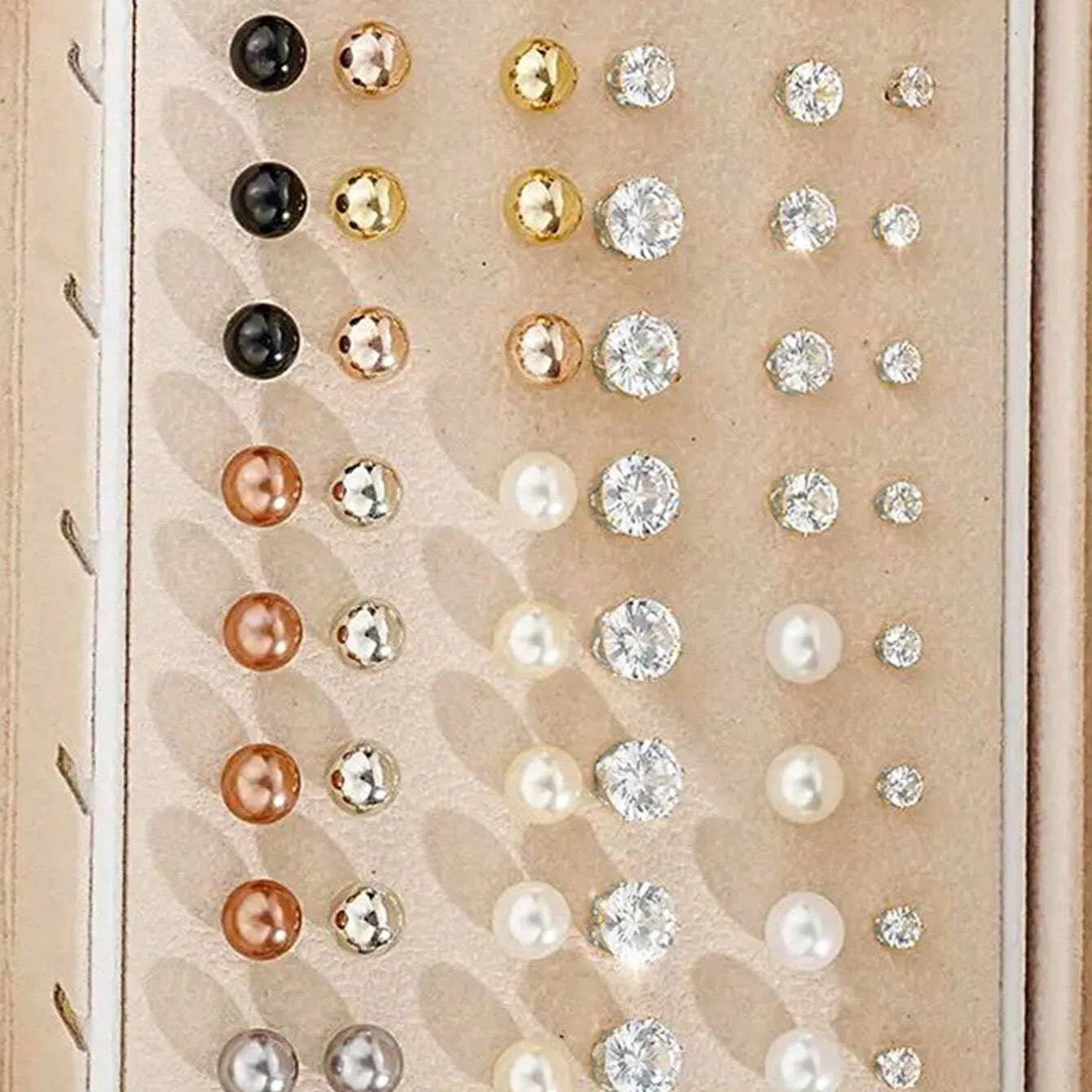 108-piece geometric alloy earring combination set with electroplated gold and yellow finishes