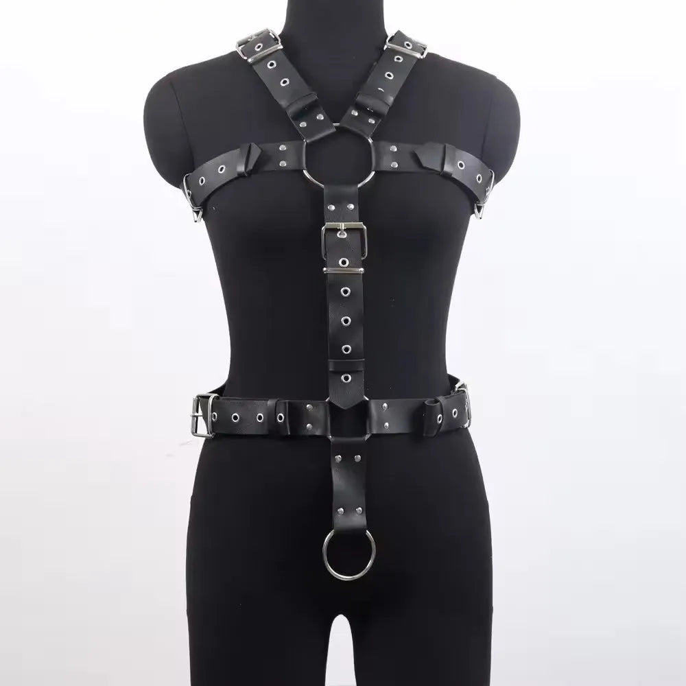 Black patent leather women's corset waist belt with thin design and pin buckle closure