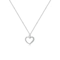 S925 sterling silver hollow heart necklace in gold or platinum colour option