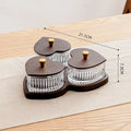 Glass dim sum plate with heart-shaped transparent lids showing solid colour finish